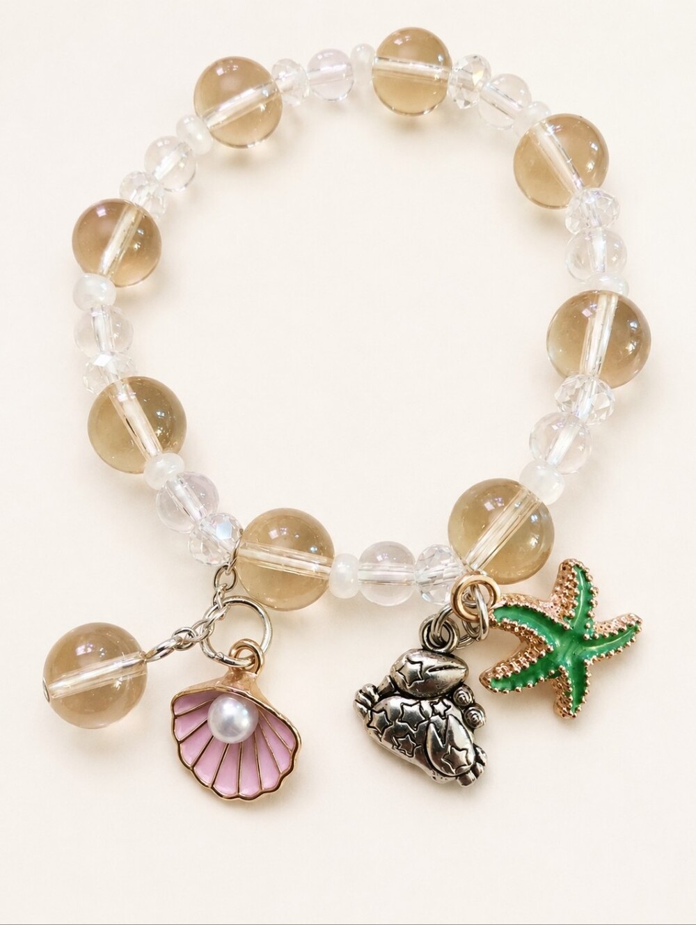 Handmade Glass Bead Bracelets- "For The Love Of The Sea" By 12 y.o. Artist Layla
